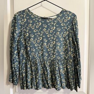 Cooperative Blue/Green Floral Blouse